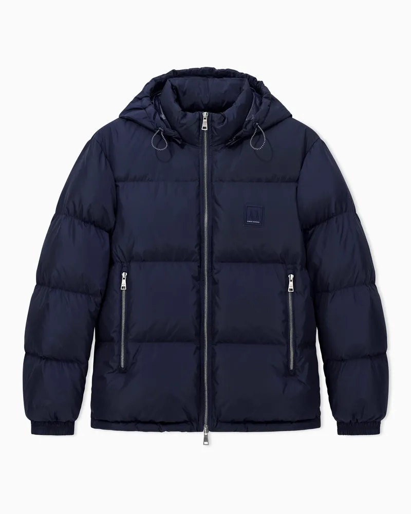 Armani Exchange Padded jacket with hood Marineblau
