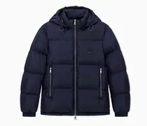 Daunensteppjacke aus glänzendem Nylon mit Kapuze Icon