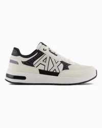 Armani Exchange Sneaker Aus Mehreren Materialien Avorio