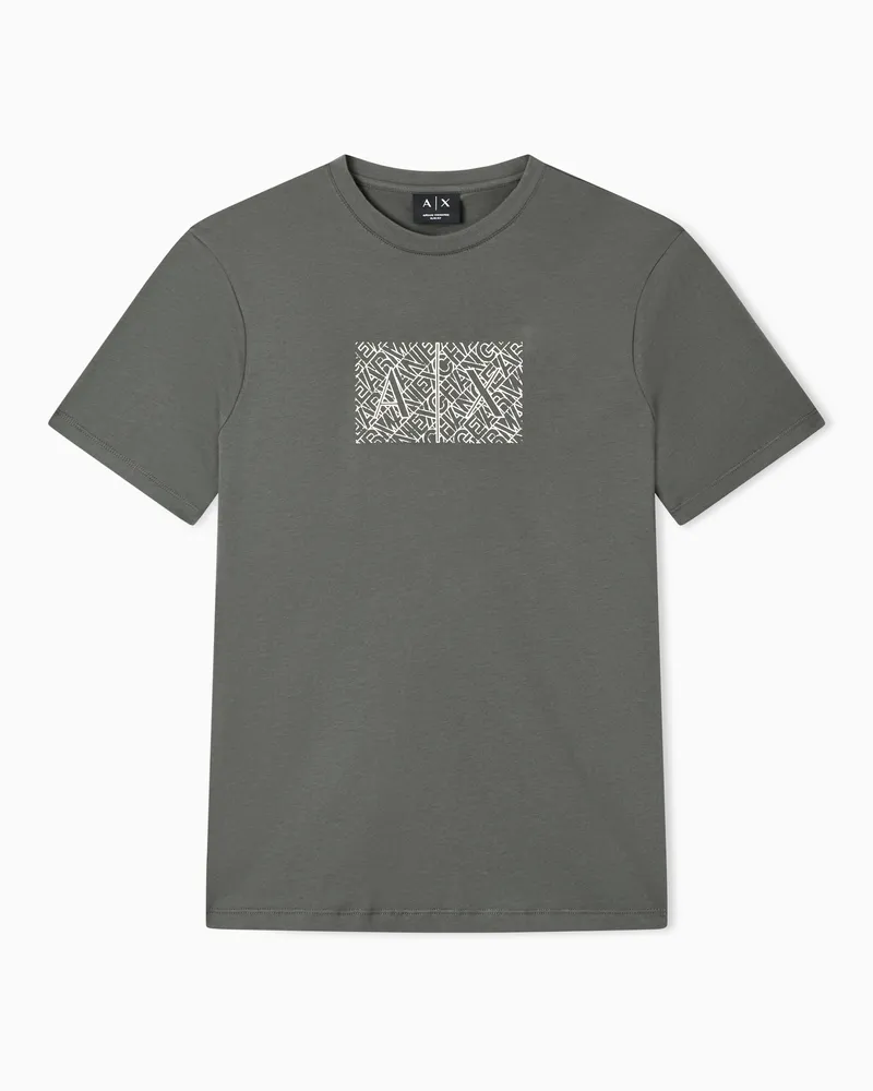 Armani Exchange Slim fit Cotton T-shirt Grau