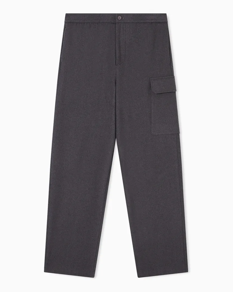 Armani Exchange Cargohose aus Wollmischung Grau