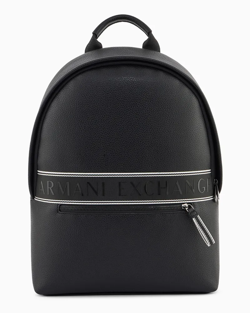 Armani Exchange Rucksack Ian Backpack mit Tragegriff und Reißverschluss Schwarz
