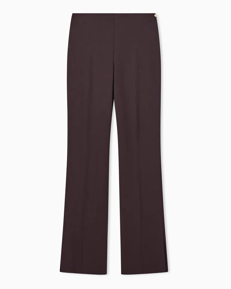 Armani Exchange Hose Crossover aus Crêpe mit hohem Bund Braun
