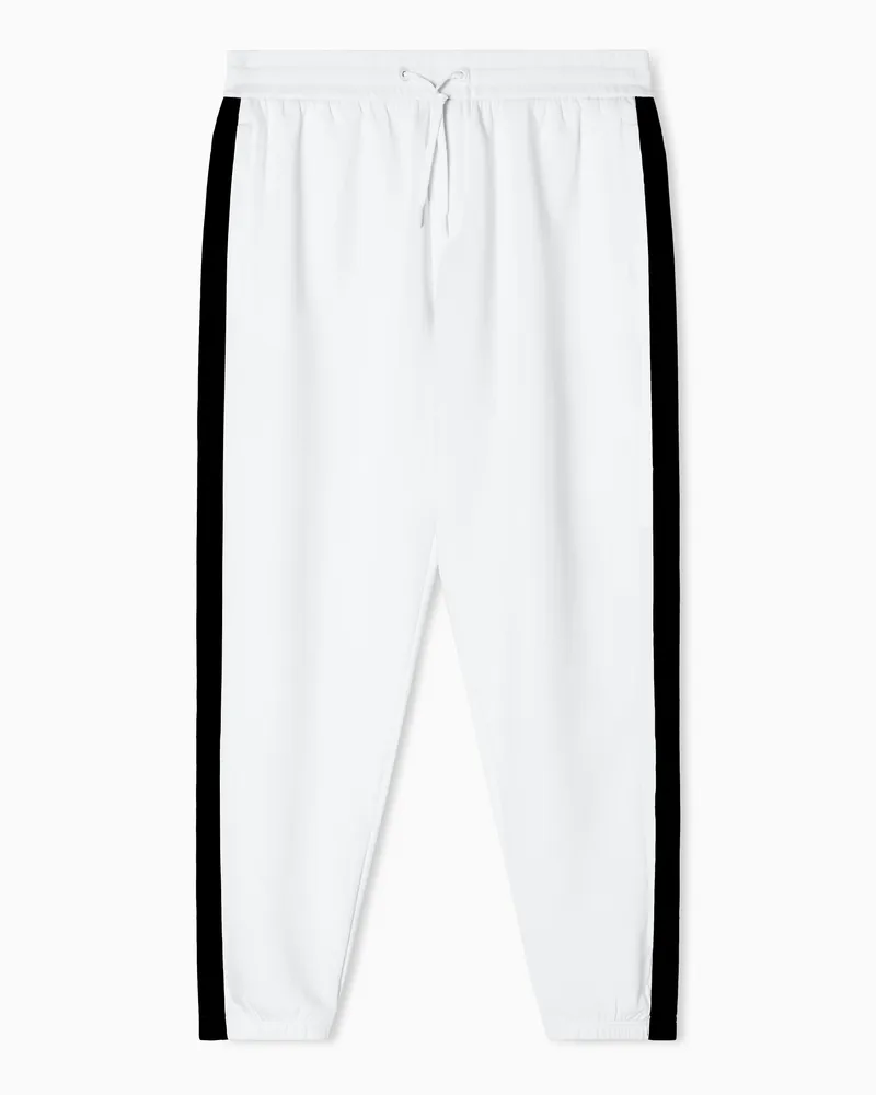 Armani Exchange Jogginghose mit Logostreifen Weiß