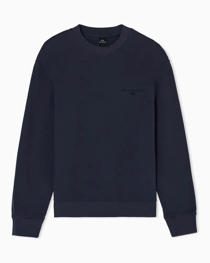 Armani Exchange Crewneck Sweatshirt with embroidery Marineblau