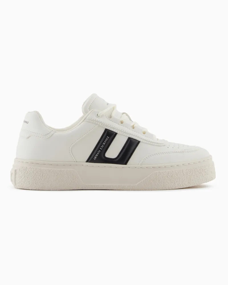 Armani Exchange Sneaker mit seitlichem Detail Zweifarbig