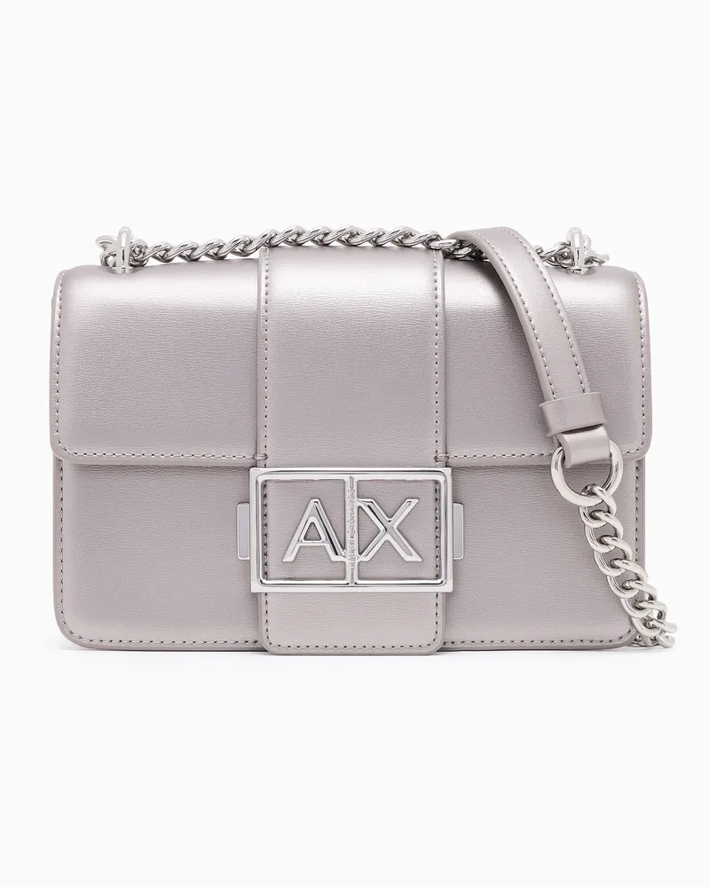 Armani Exchange Umhängetasche mit Metall-Logo Silber