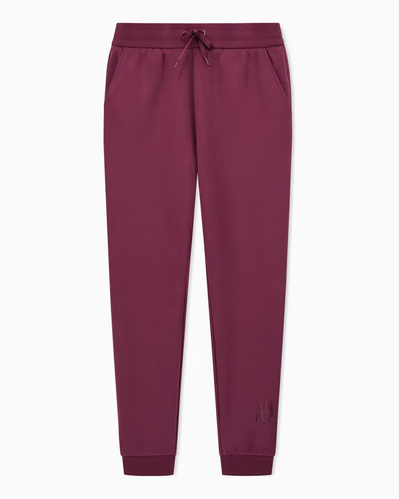 Armani Exchange Jogginghose mit Symbol Burgunderrot
