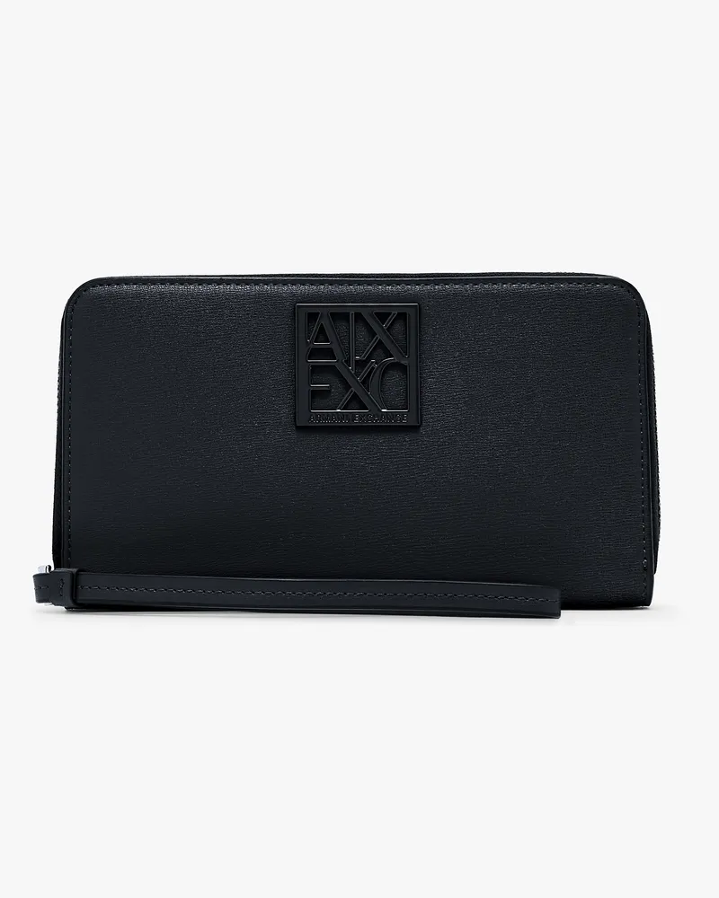 Armani Exchange Horizontale Geldbörse mit Logo Schwarz