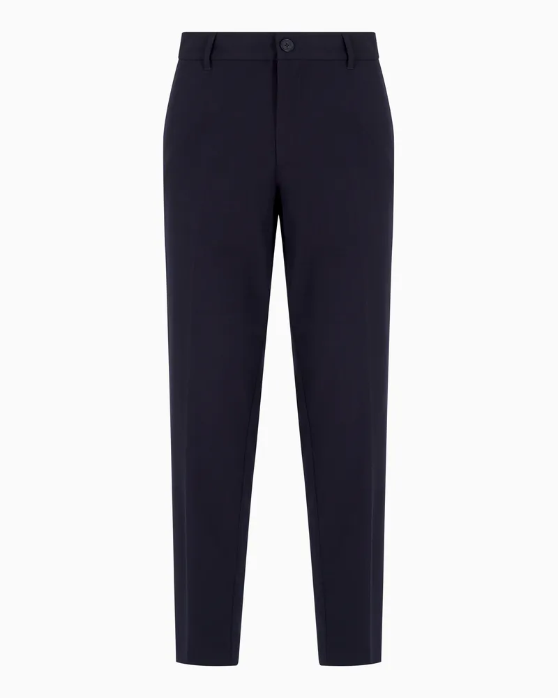 Armani Exchange Chino trousers in flowing fabric Marineblau