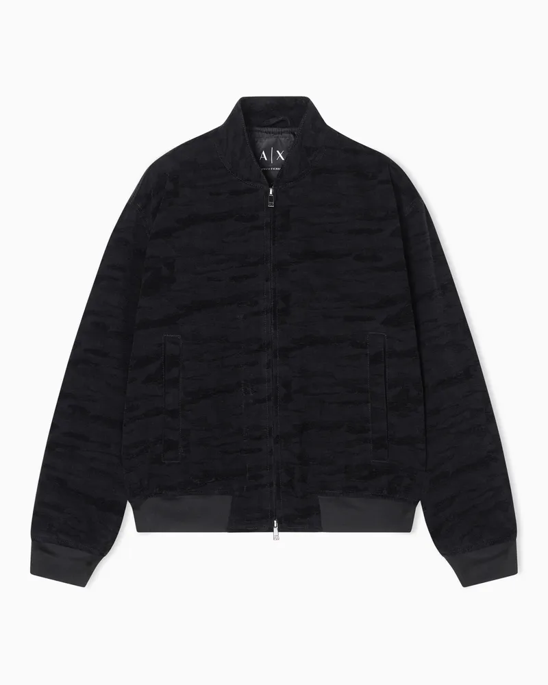 Armani Exchange Blouson in jacqurd denim fabric Schwarz