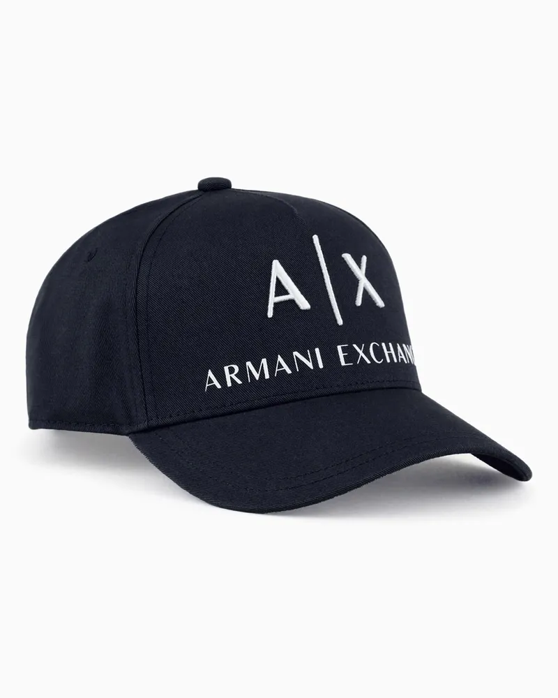 Armani Exchange Hut mit Schirm mit Logo Blau