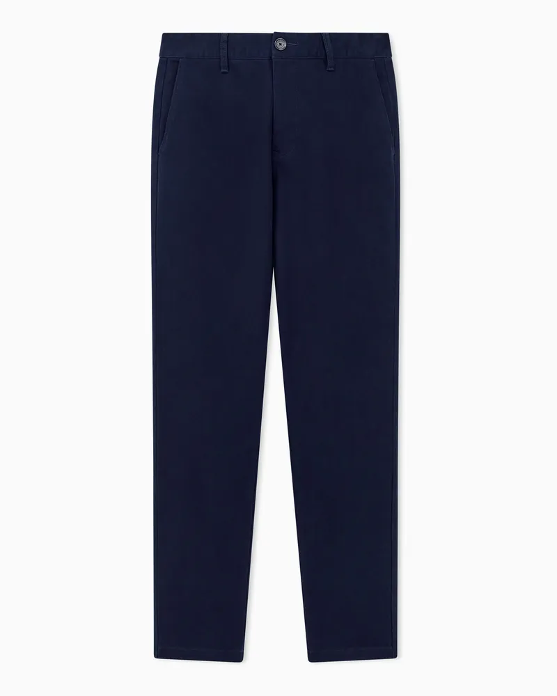 Armani Exchange Hose schmal geschnittene Chino aus Baumwolltwill Marineblau