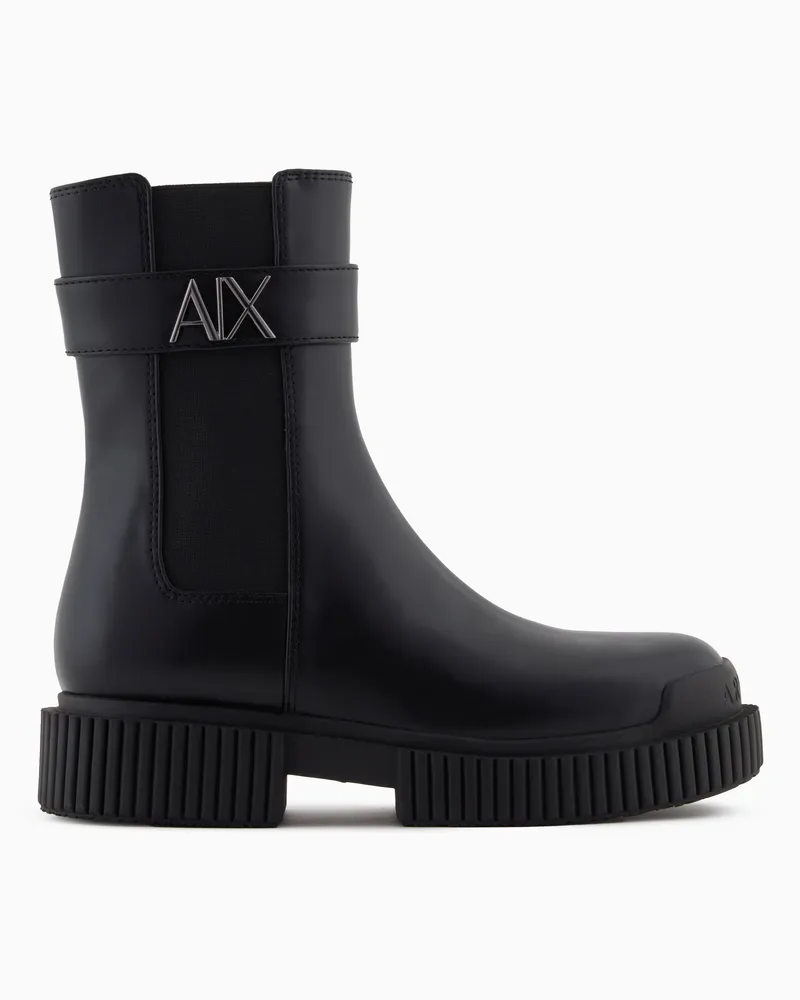 Armani Exchange Stiefeletten Schwarz