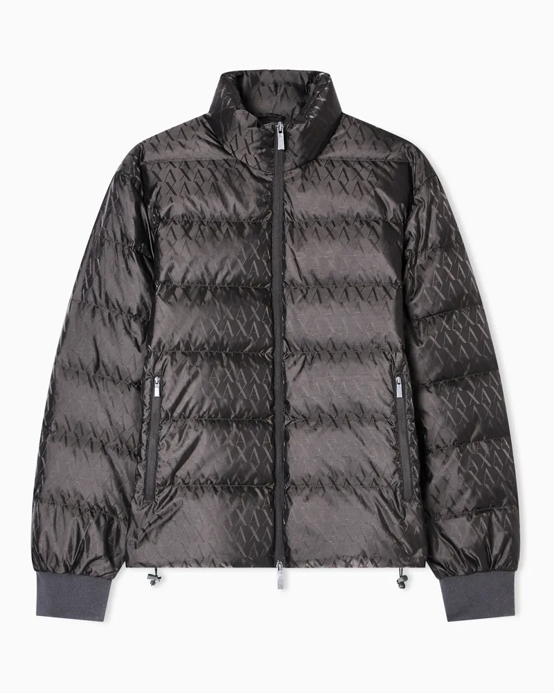 Armani Exchange Stoffjacke mit Allover-Logo Grün