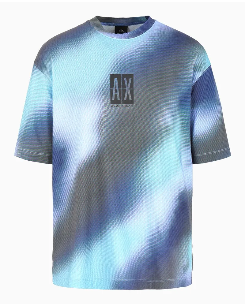 Armani Exchange Relaxed Fit T-shirts Blau