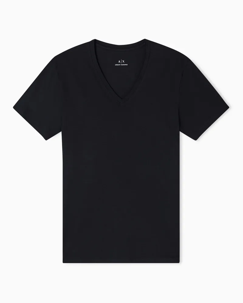 Armani Exchange T-Shirt Slim Fit Passform aus Pima-Baumwolljersey Schwarz