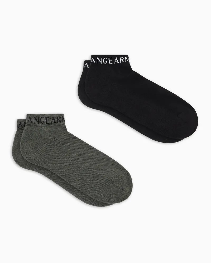 Armani Exchange Set mit 2 Paar Socken mit Logo Grün