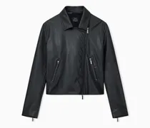 Bikerjacke aus beschichteter Optik Essential Formal