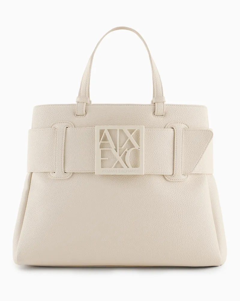 Armani Exchange Handtasche mit ASV-Logo-Detail Weiß