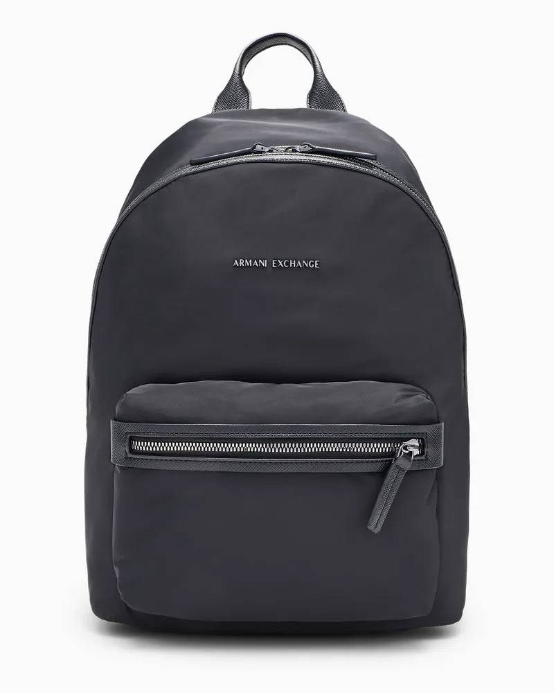 Armani Exchange Rucksack Up For Party mit Netzrücken und Fronttasche Schwarz
