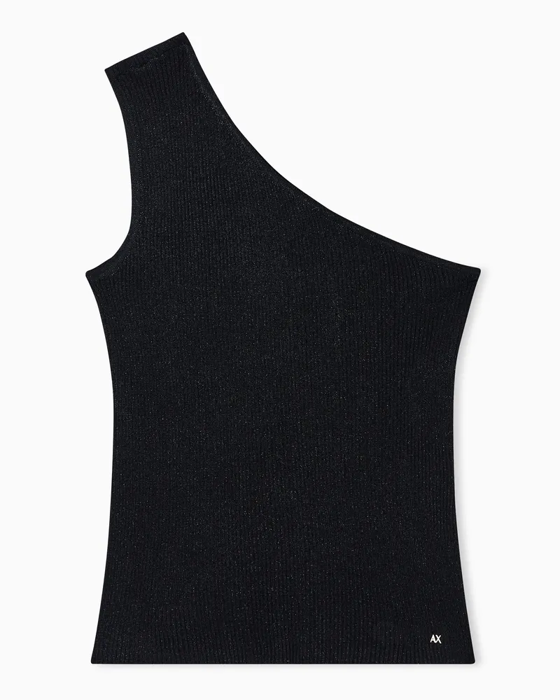 Armani Exchange Knitted Top in technical fabric Schwarz