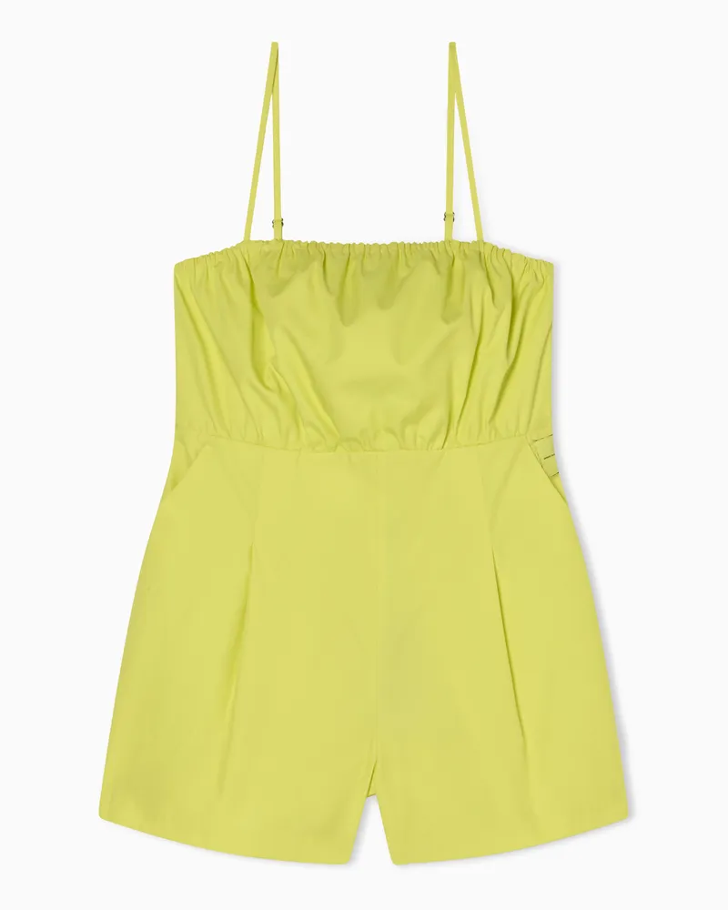 Armani Exchange Utility Chic Cotton Twill Jumpsuit Grün