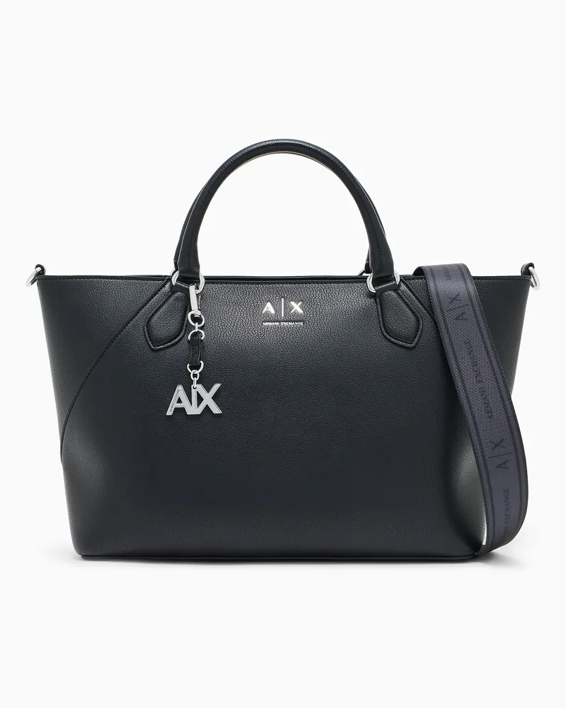 Armani Exchange Handtasche mit abnehmbarem Schulterriemen und Reißverschluss Schwarz