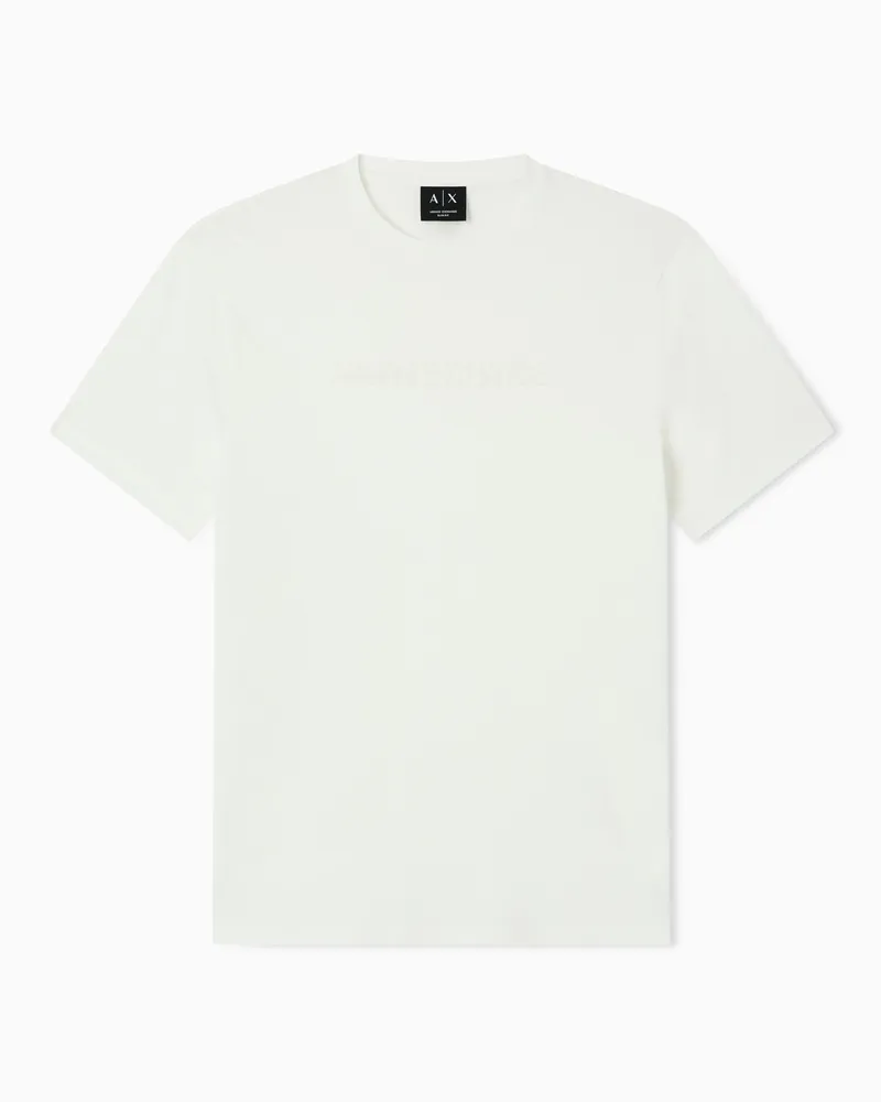 Armani Exchange Slim-Fit T-shirt in Cotton Jersey Weiß
