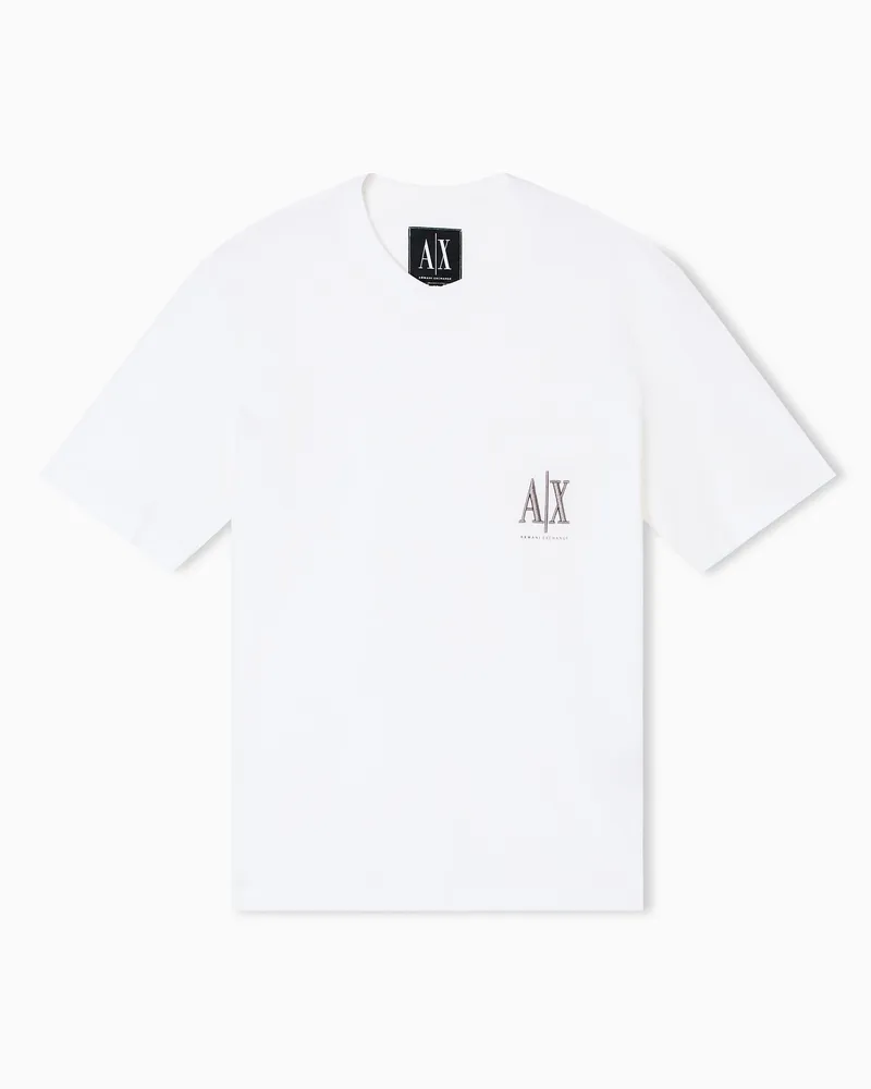 Armani Exchange Regular fit T-shirt with pocket and logo Weiß