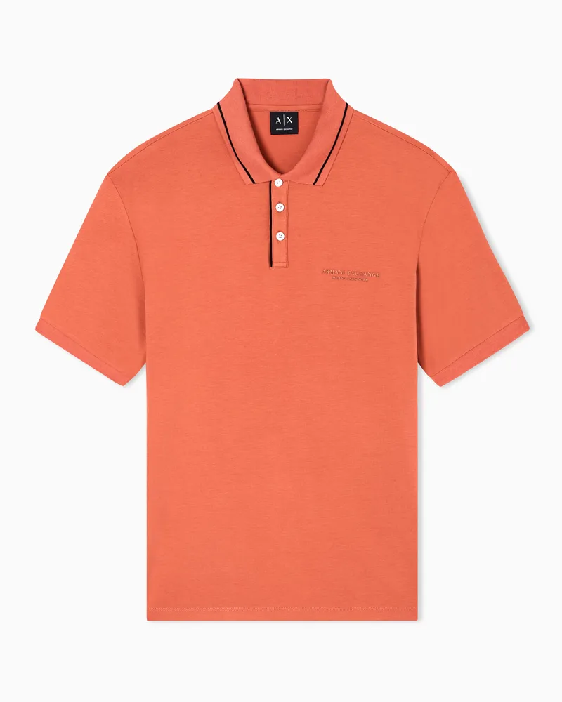 Armani Exchange Poloshirt im Regular Fit aus Stretch-Jersey Orange