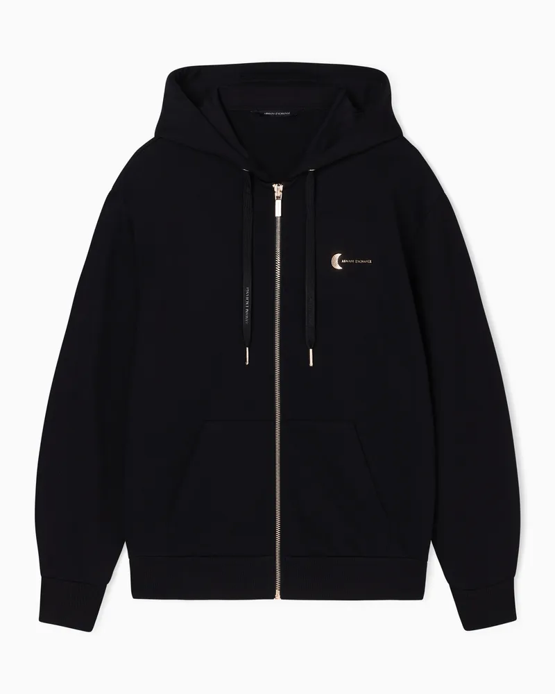 Armani Exchange Cotton French terry sweatshirt Schwarz