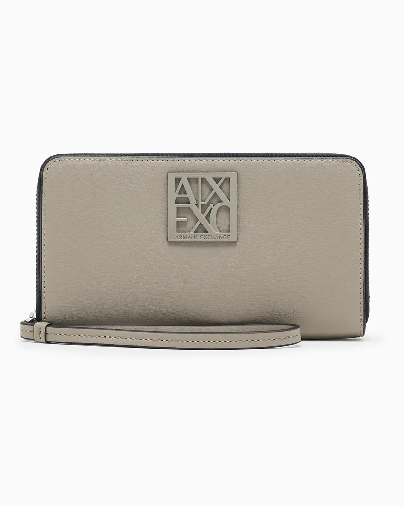 Armani Exchange Horizontale Geldbörse mit Logo Braun