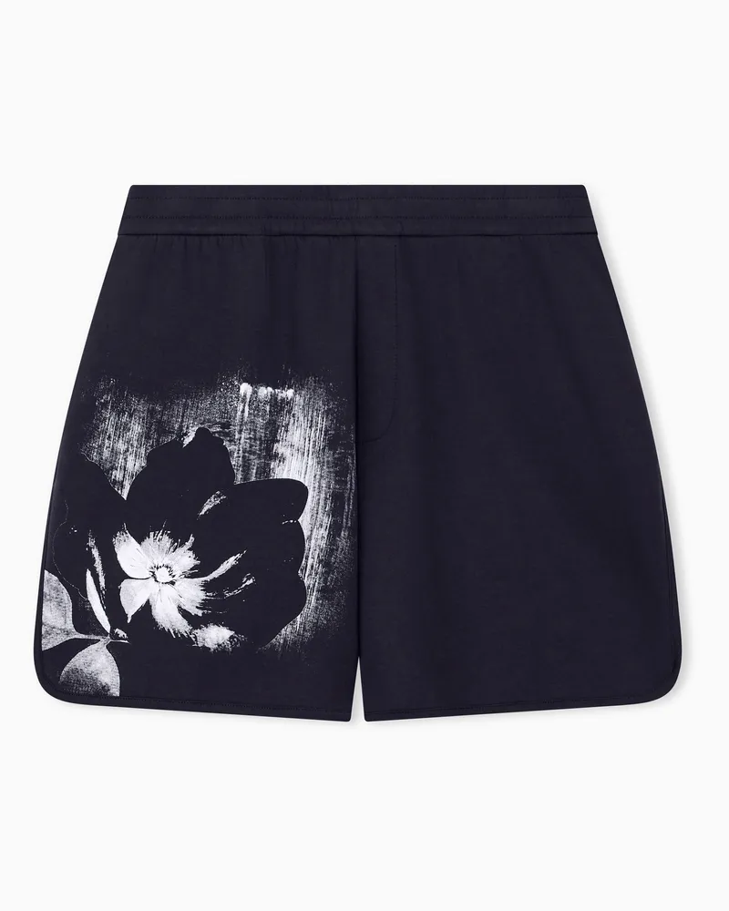 Armani Exchange Shorts Regular Fit aus Baumwolljersey Marineblau