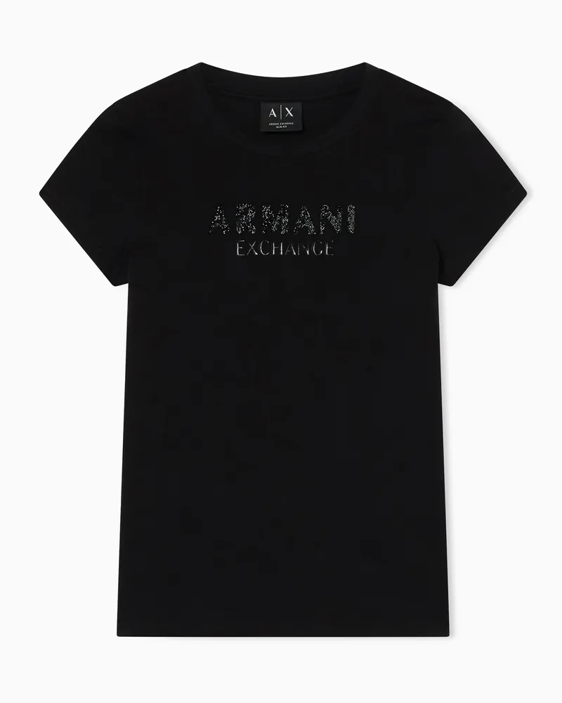 Armani Exchange Slim fit Cotton T-shirt Schwarz