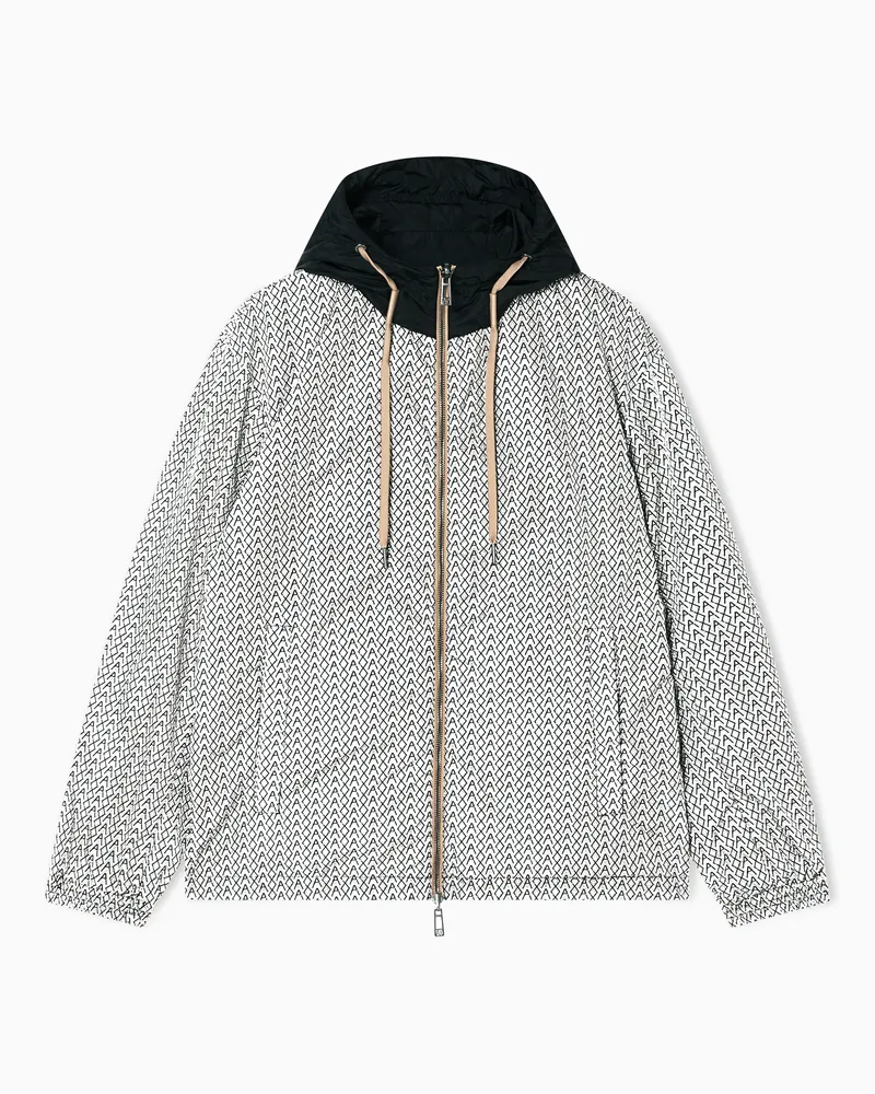Armani Exchange Ultraleichte Nylonblouson mit irisierendem Effekt Beige