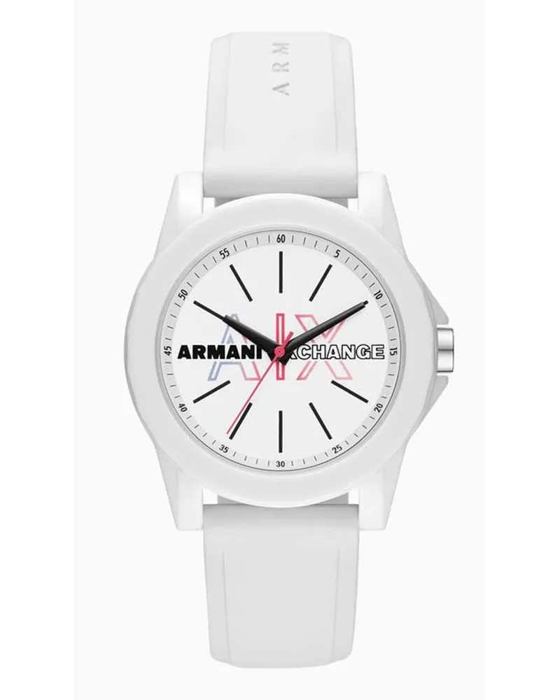 Armani Exchange Uhren mit Gummiarmband Weiss