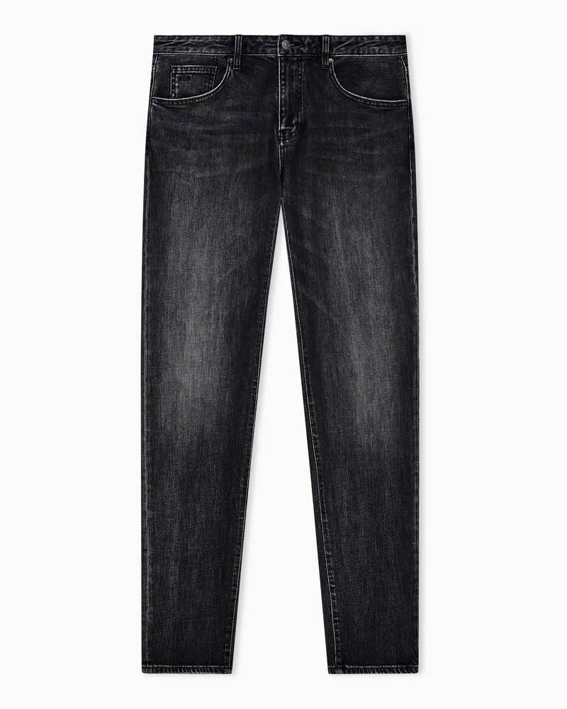 Armani Exchange 5-Pocket-Jeans Slim Fit aus Stretch-Denim im Used-Look Schwarz