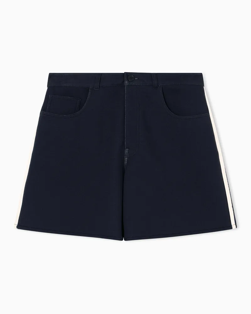 Armani Exchange Shorts mit Kontraststreifen Marineblau