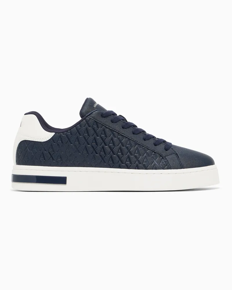 Armani Exchange Sneaker London mit Regular Fit und Gummisohle Marineblau