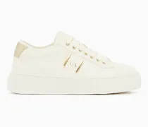 Minimalistische, schicke Sneaker aus strukturiertem Kunstleder