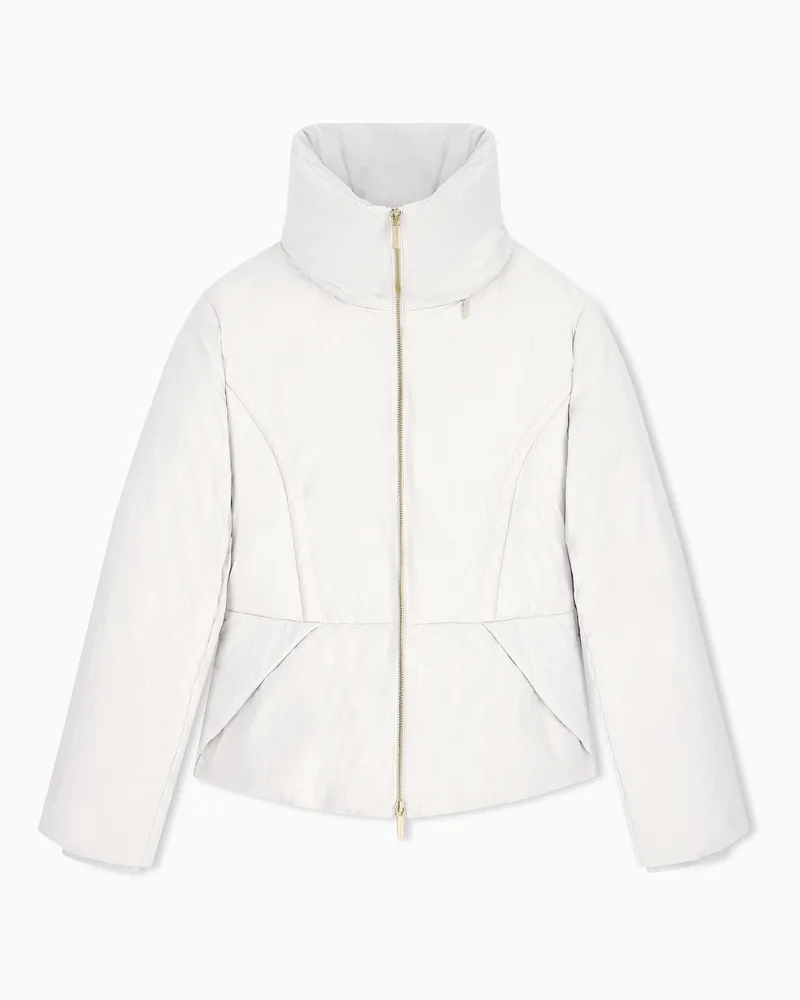 Armani Exchange Daunenjacke Regular Fit aus Crinkle-Nylon Beige
