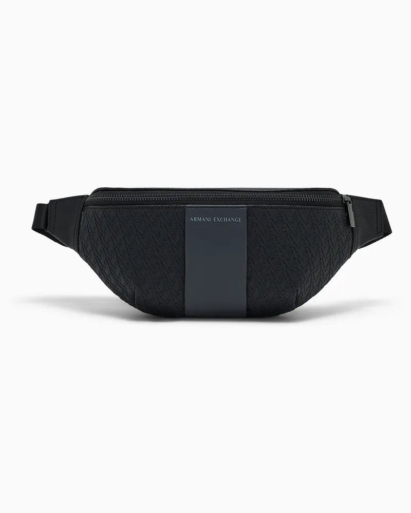 Armani Exchange Gürteltasche mit Reißverschluss und verstellbarem Riemen Schwarz