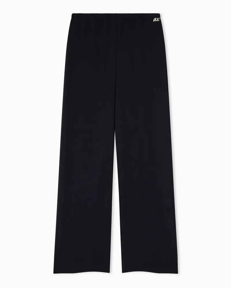Armani Exchange Regular Fit Hose aus recyceltem Twill mit Rippdetails Schwarz
