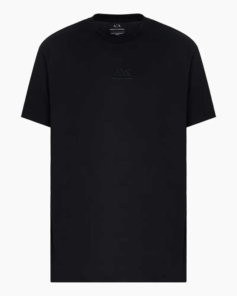 Armani Exchange ASV T-Shirt mit normaler Passform Schwarz