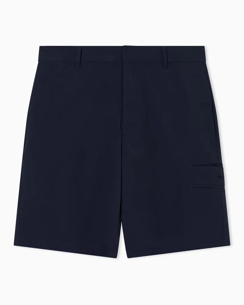 Armani Exchange Bermudashorts aus Stretch-Nylon Marineblau