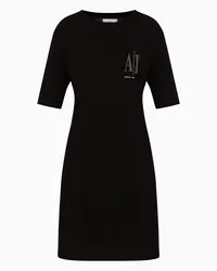 Armani Exchange Kreppkleid Schwarz