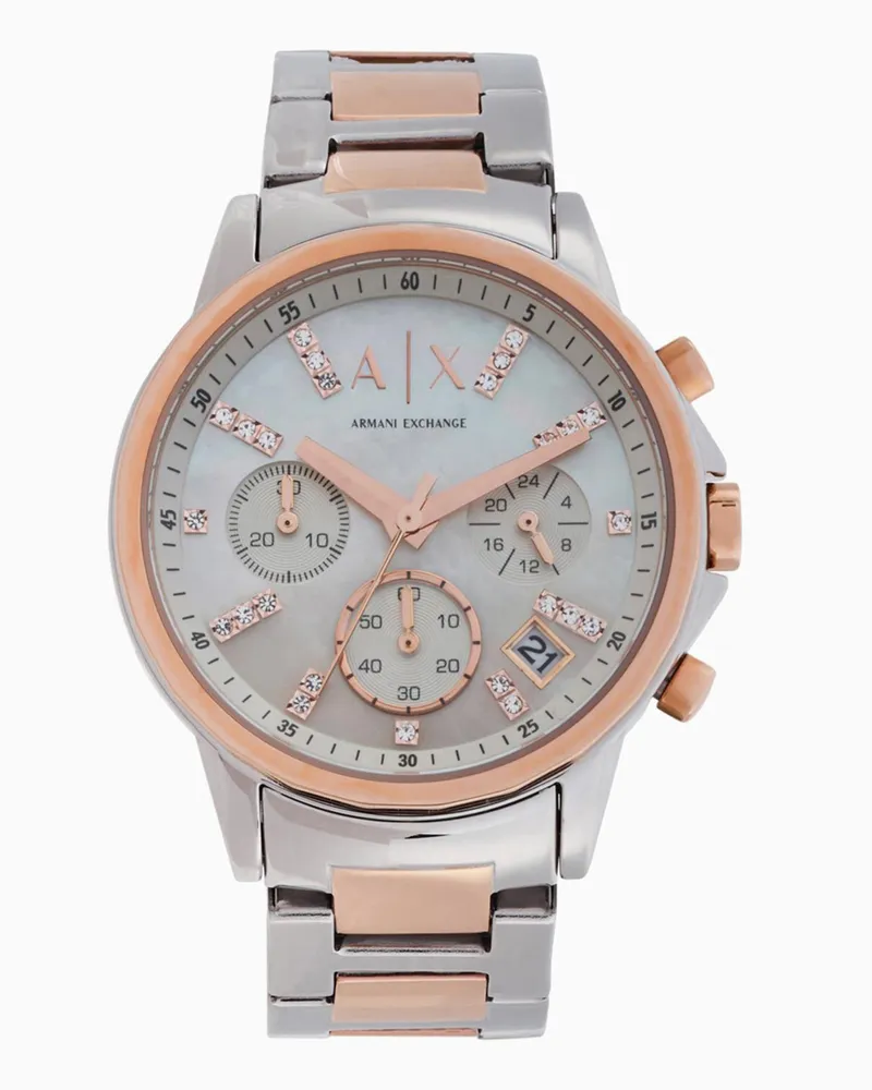 Armani Exchange Uhr mit Perlmuttzifferblatt Mehrfarbig