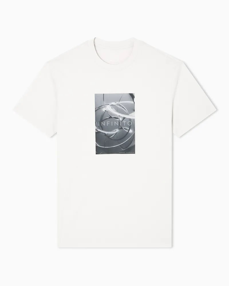 Armani Exchange Infinity T-Shirt mit normaler Passform Weiß
