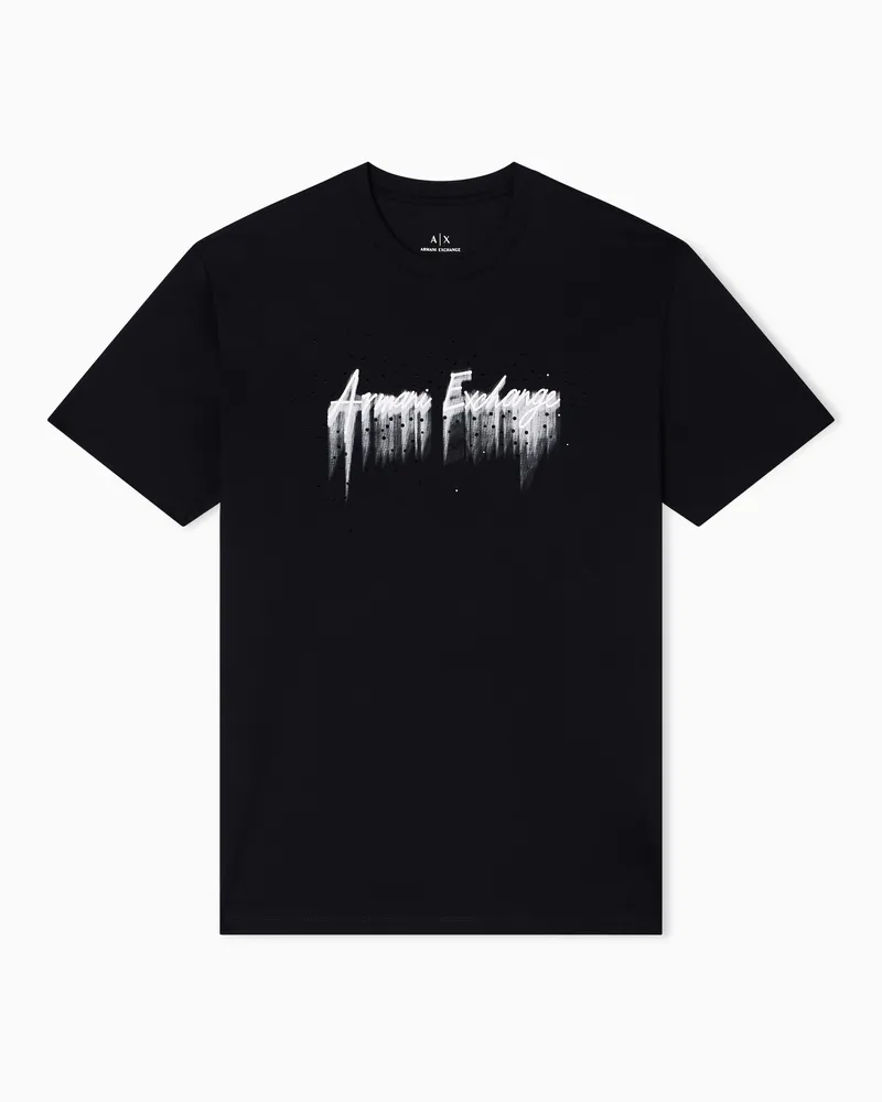 Armani Exchange Regular Fit T-Shirts Schwarz